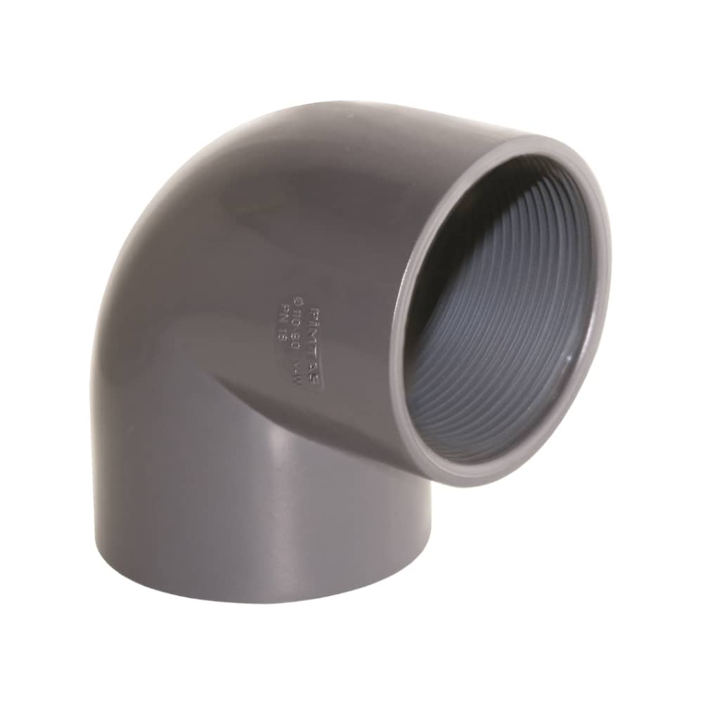 Угол ПВХ 90 градусов резьбовой с внутренней резьбой